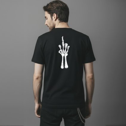 bison-sons-moto-tricko-s-potiskem-bone-hand-cerne-panske