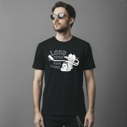 bison-sons-moto-tricko-s-potiskem-loud-pipes-cerne-panske