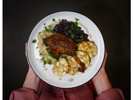 Konfitované kachní stehno (cca 350g)