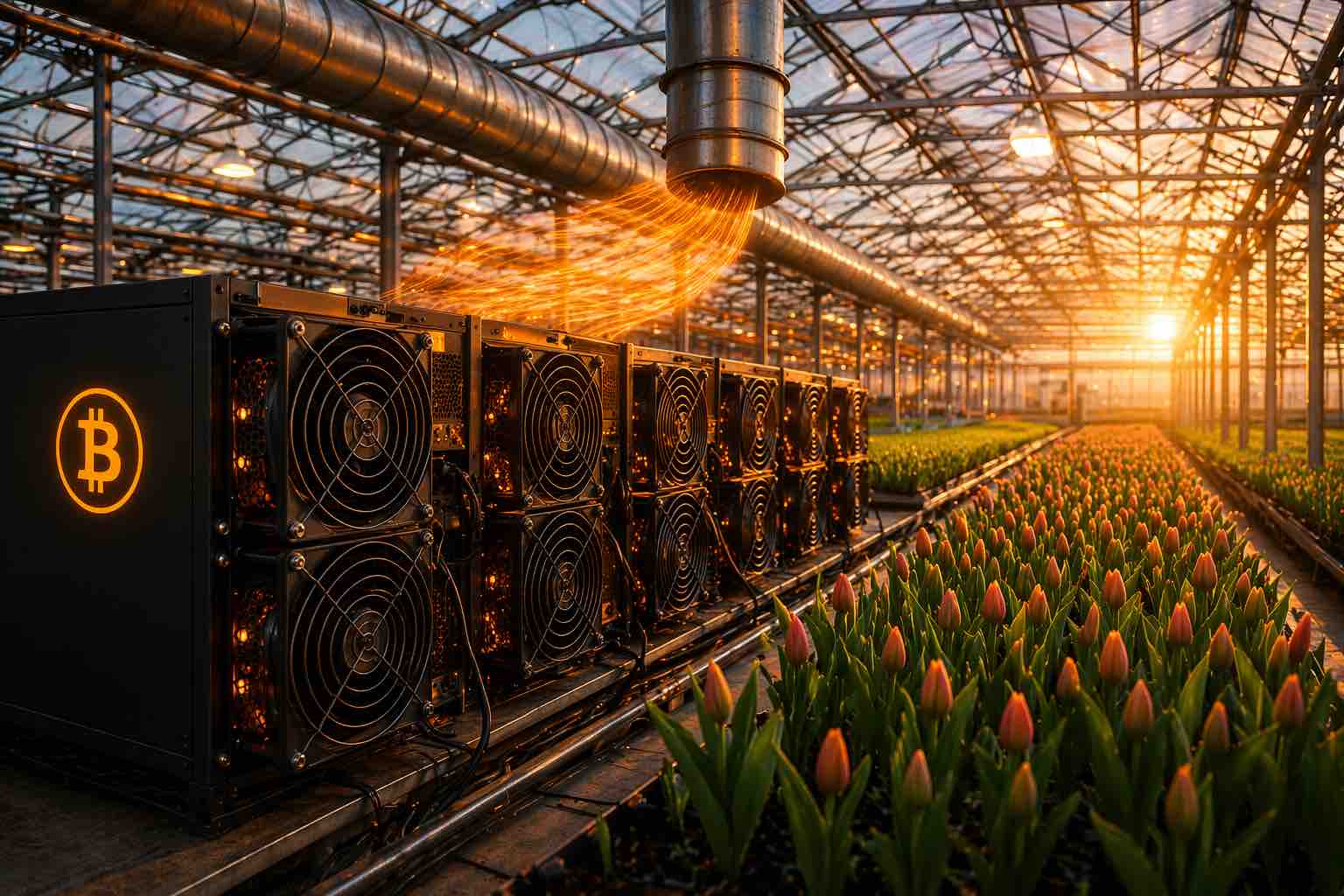 Bitcoin, který zahřívá skleníky