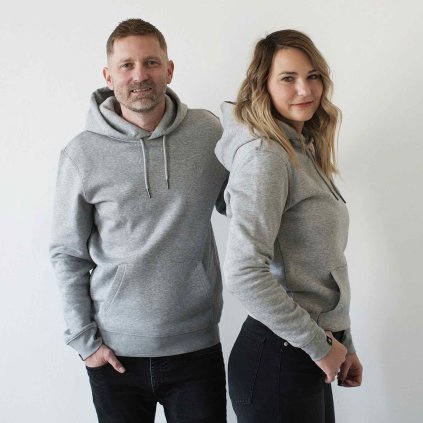 Mikina Genesis s kapucí - šedá