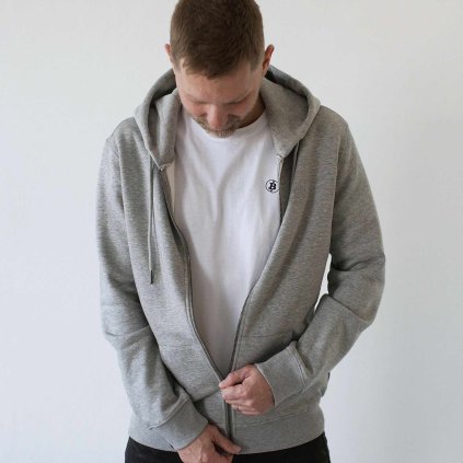 Mikina Satoshi Zipper - šedá