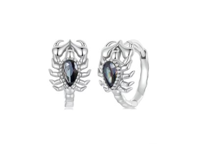 Uzavřené náušnice Štír - Stříbro 925