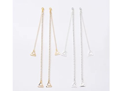 Krystalová ramínka k podprsence/ šatům Crystal Line - stříbrná