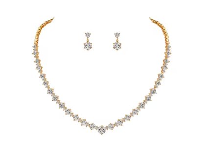 Dámská pozlacená souprava Zircon Lady