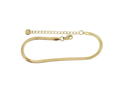 Náramek z chirurgické oceli ve zlaté barvě 18 + 5 cm zlatý