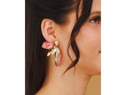 Elegantní motýlí náušnice z kolekce MARIPOSA s hedvábím 2