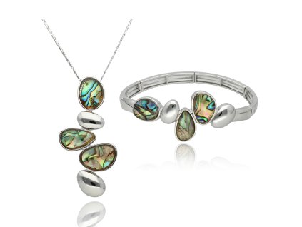 Luxusní dárkový set YVON Exclusive s mušlí Abalone ve stříbrné barvě 1