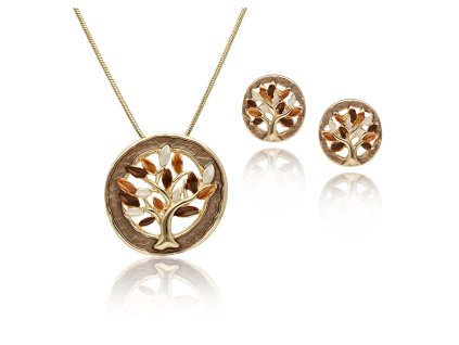 Umělecký set YVON s motivem stromu a smaltovanými detaily 1