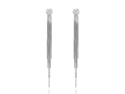 Výrazné náušnice YVON ve stříbrné barvě s kubickou zirkonií