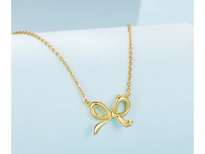 Stříbrný náhrdelník s elegantním motivem mašle – Stříbro 925