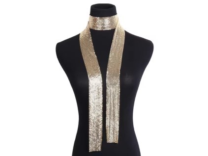 Dámský dlouhý flitrový náhrdelník/ šál