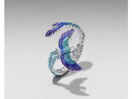 Stříbrný otevřený prsten Fénix – stříbro 925