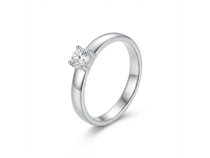Stříbrný prsten s moissanitem – stříbro 925