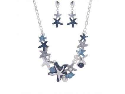 Jemná stříbrná sada s motivem mořských hvězd