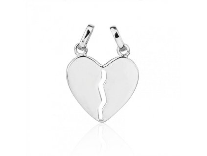 Stříbrný přívěsek Srdce s vlnkovým průřezem