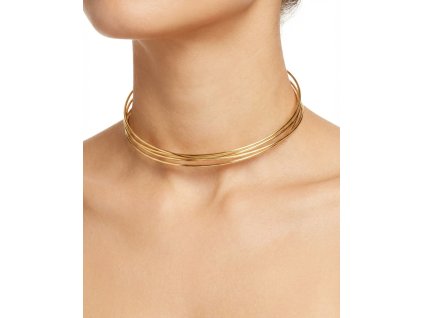 Nadčasový otevřený náhrdelník s víceřadým obloukem