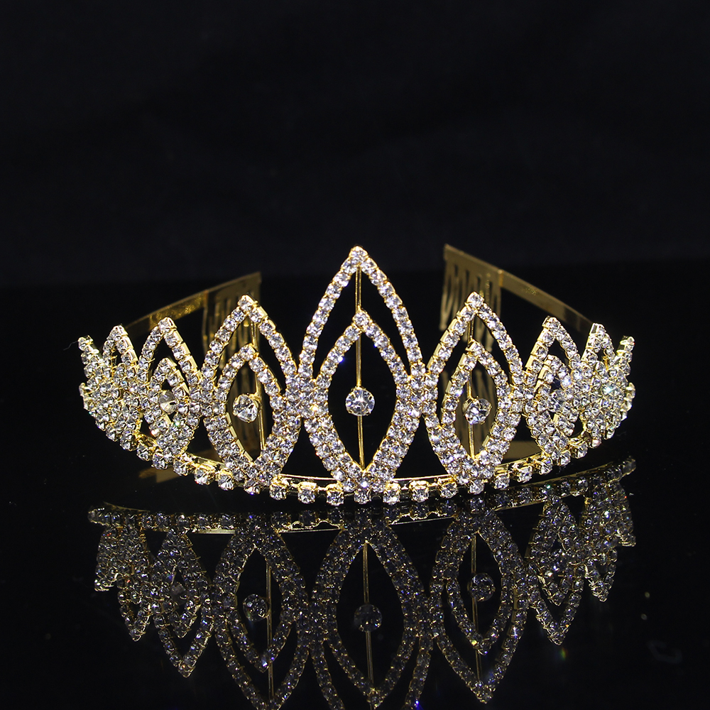 Svadobné korunka do vlasov PRINCESS - zlatá