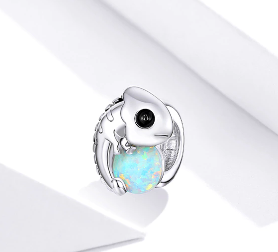 Korálik CHAMELEON s opál - STRIEBRO 925