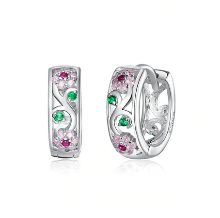 NÁUŠNICE KRÚŽKY KVET - STRIEBRO 925