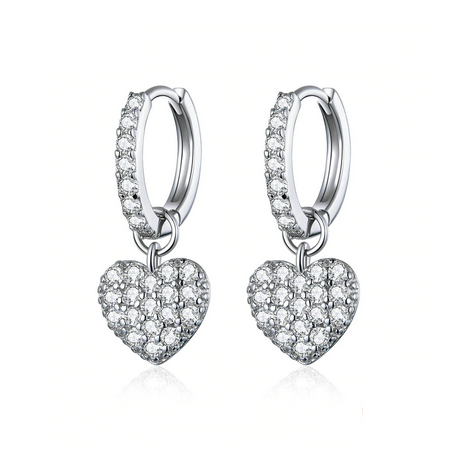 NÁUŠNICE KRÚŽKY SRDCE - STRIEBRO 925