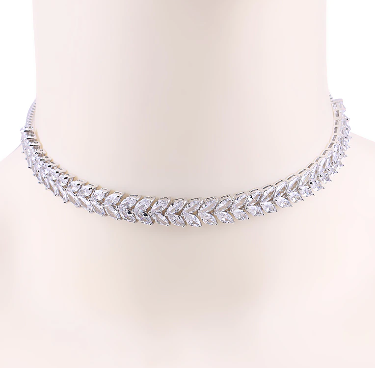 Luxusné náhrdelník Choker LEAF
