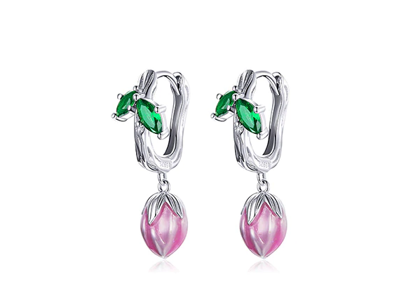 NÁUŠNICE KRÚŽKY FLOWER - STRIEBRO 925