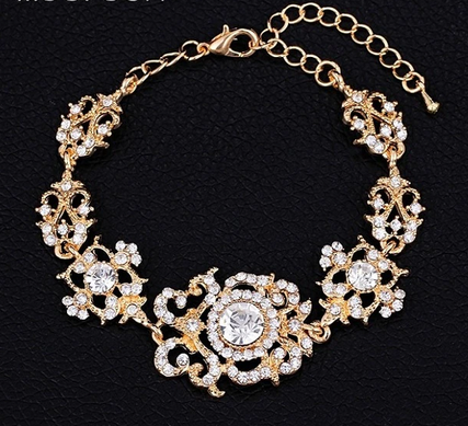 Dámský náramek ELEGANT Druh barvy: Zlatá