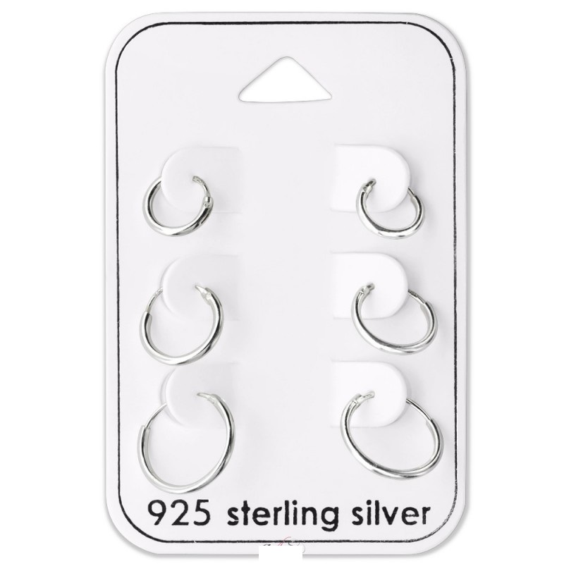 SADA NÁUŠNÍC KRÚŽKY - STRIEBRO 925