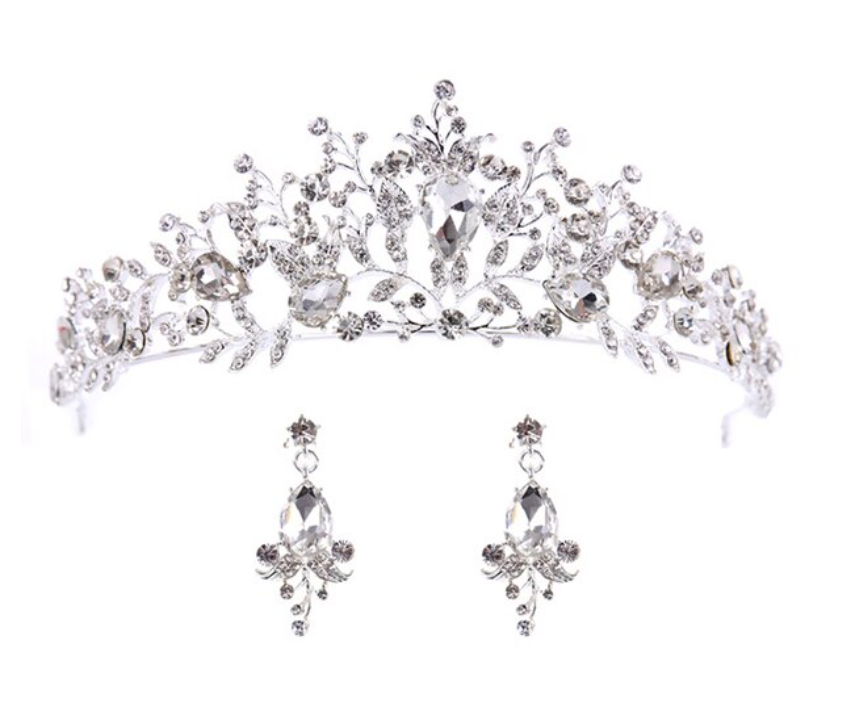 Elegantná svadobná súprava PRINCESS - postriebrená