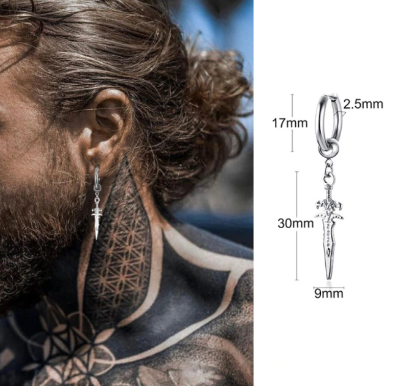 Pánska náušnice DÝKA