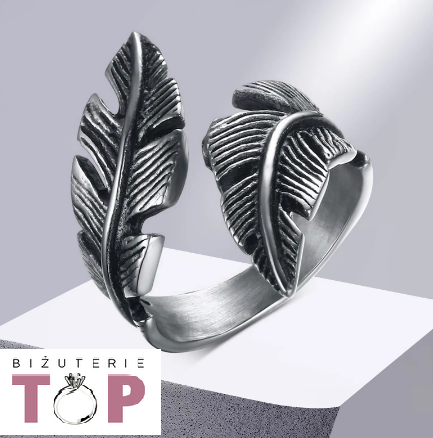 Prsteň z nerezovej ocele Feather Velikost prstenu: 62mm