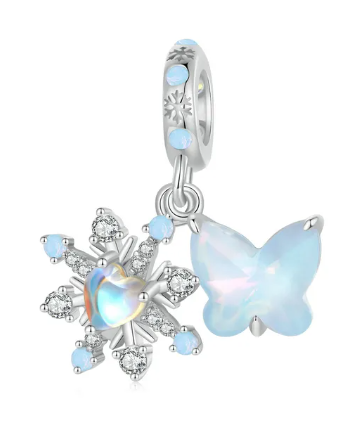 B-TOP Stříbrný korálik Ledové srdce 69275