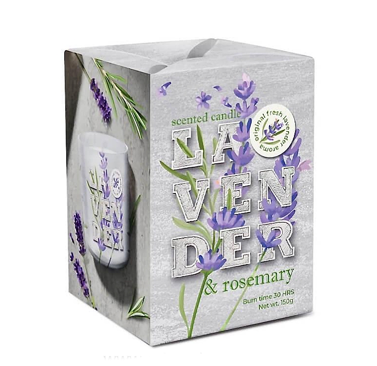 Vonná sviečka LAVENDER & ROSEMARY - sklo 150g