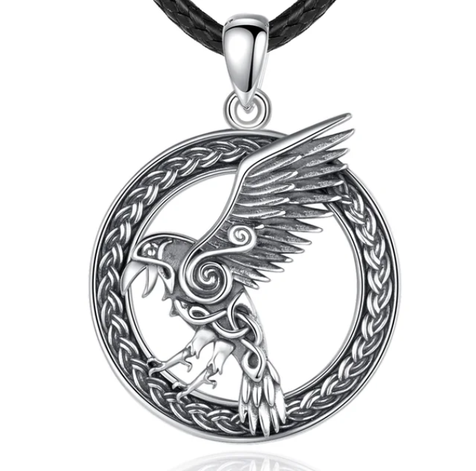 Vikingský náhrdelník Havran - Striebro 925