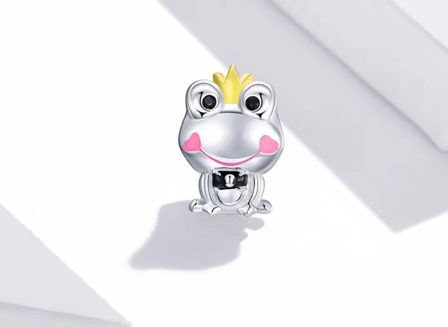 Korálik Žaba s korunkou - Striebro 925