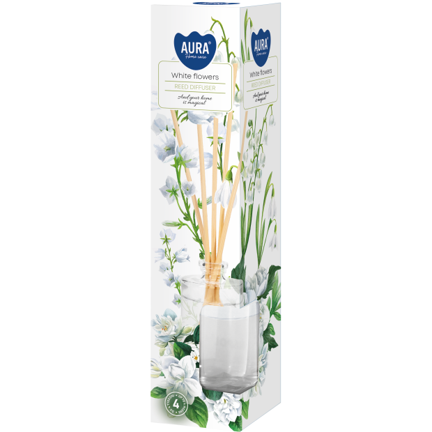 Vonný difuzér Biele kvety - sklo 45ml