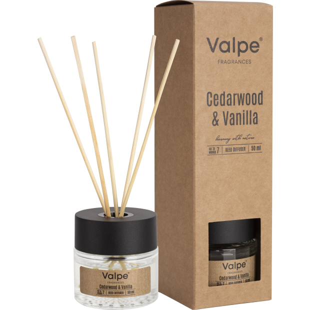 Vonný difuzér Cédrové drevo a vanilka - sklo 50ml