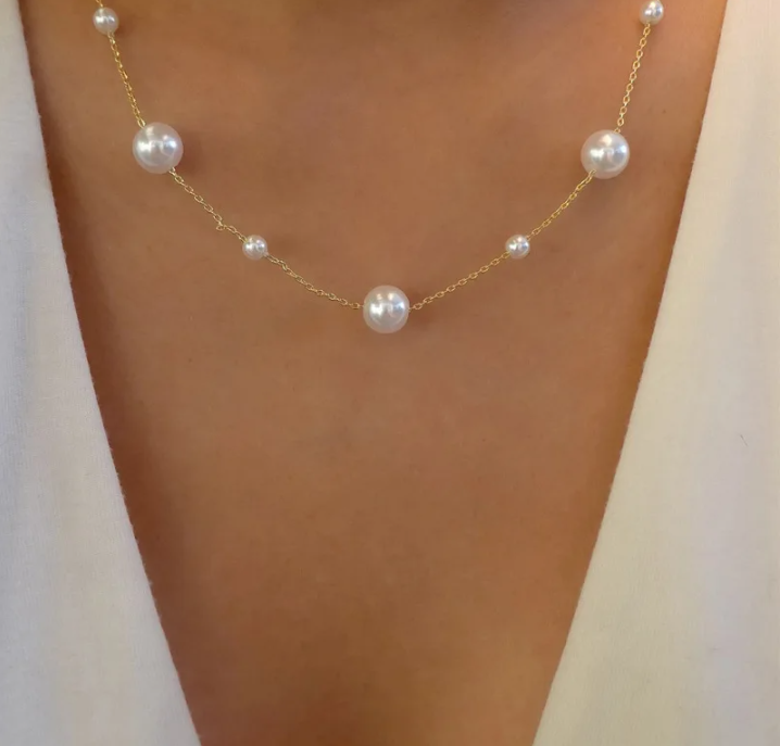 Choker náhrdelník s perlami Typ: Typ 2