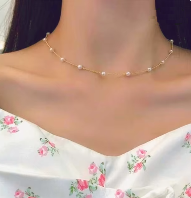 Choker náhrdelník s perlami Typ: Typ 3