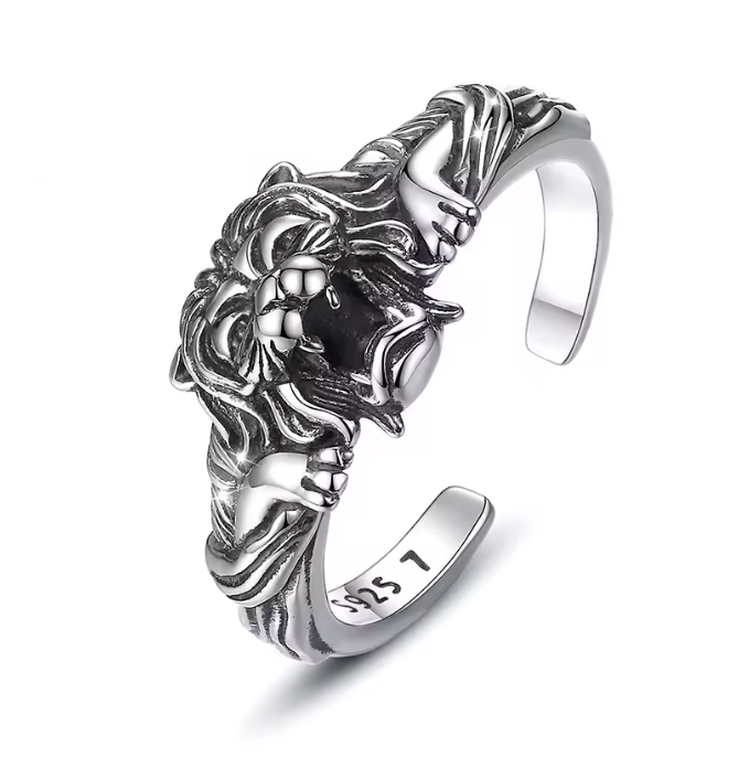 Vintage prsteň Lev - Striebro 925