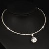 41571 damsky choker nahrdelnik s priveskem postribreny