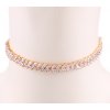 Luxusní pozlacený náhrdelník choker Leaf (Druh barvy Zlatá růžová)
