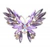 Luxusní brož motýl s krystaly - zlatá