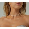 Dámský tenisový choker náhrdelník se zirkony
