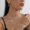 Jemná 3-dílná souprava Crystals - postříbřená