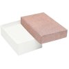 Třpytivá papírová dárková krabička na šperky 5 x 8 cm - zlatorůžová/ bílá