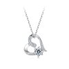 Náhrdelník s Moissanitem 0,5ct Srdce - Stříbro 925