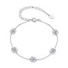 Květinový náramek s Moissanitem 0,1ct - Stříbro 925