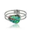 Stříbrný náramek s mušlí abalone přírodní elegance s výraznou kresbou 1